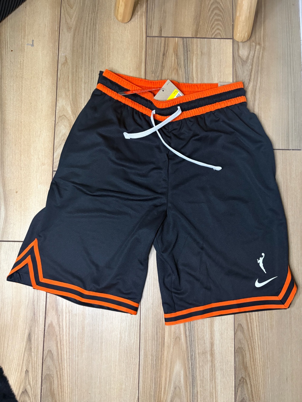 Nike Black Shorts with Orange Trim